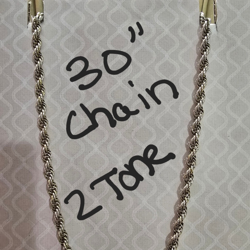 Direction One 2 tone chain 30" Braided very pretty necklace - Picture 2 of 4
